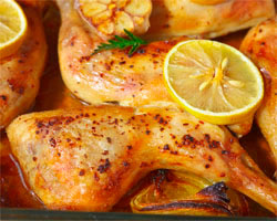 1/4 Pollo con Limón y Perejil